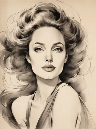 sophia loren,vintage drawing,jane russell-female,fashion illustration,charcoal drawing,pencil drawing,pencil drawings,marylyn monroe - female,charcoal pencil,maureen o'hara - female,bouffant,marilyn,pencil art,retro woman,vintage woman,drawing mannequin,charcoal,ann margaret,marylin monroe,madonna,Digital Art,Ink Drawing