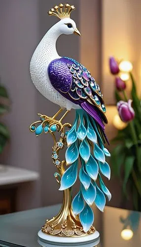 an ornamental bird,decoration bird,ornamental bird,ornamental duck,peacock,decorative nutcracker,beautiful bird,place card holder,bird flower,decorative art,peacocks carnation,victoria crown pigeon,dove of peace,fairy peacock,plumed-pigeon,spring bird,prince of wales feathers,tropical bird climber,blue peacock,nature bird,Photography,General,Realistic