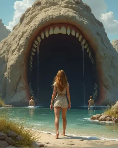 megalodon,croods,mermaid background,ammerman,kammerman,merman,Conceptual Art,Fantasy,Fantasy 04