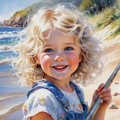 little girl in wind,oil painting,photorealist,children's background,donsky,painting technique,Conceptual Art,Oil color,Oil Color 03