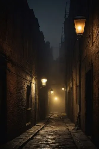 alleyway,alleyways,alley,old linden alley,medieval street,sidestreet,lamplight,ruelle,blind alley,narrow street,darktown,alleys,gas lamp,gaslight,street lantern,the cobbled streets,sidestreets,theed,dickensian,penumbra,Illustration,Retro,Retro 19