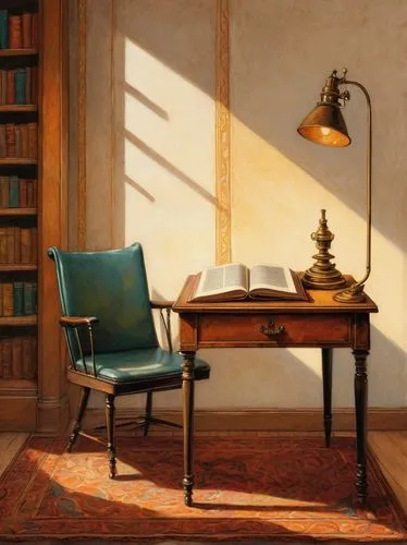 reading room,study room,writing desk,study,champney,danish room,alcove,pallens,hildebrandt,inglenook,morning light,book wallpaper,gallimard,cornwell,bureau,morland,photorealist,miniaturist,kempff,lectio,Art,Artistic Painting,Artistic Painting 49