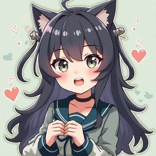 neko,nya,cat ears,long-haired hihuahua,kitakami,faunus