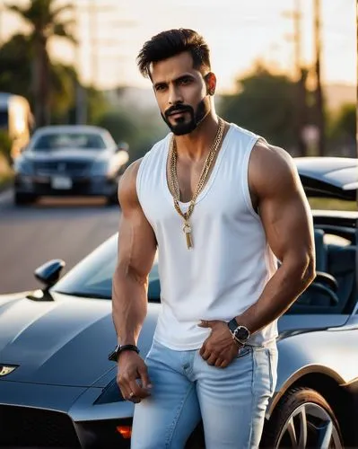 muscle icon,lamborghini,lamborghini huracán,indian celebrity,arab,persian,mass,muscle,macho,sleeveless shirt,male model,muscular,kabir,lamborghini estoque,white clothing,car model,sultan,kahn,gaddi kutta,pakistani boy,Illustration,Realistic Fantasy,Realistic Fantasy 10