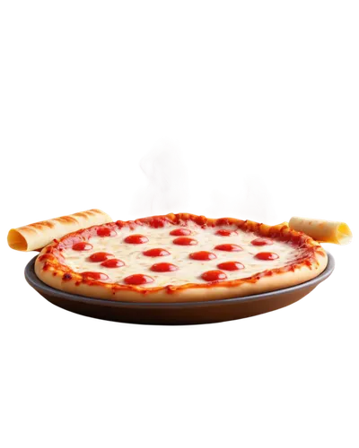 Hot pizza, Italian cuisine, round shape, melted mozzarella cheese, tomato sauce, various toppings, crispy crust, golden brown, savory aroma, steam rising, close-up shot, shallow depth of field, warm l