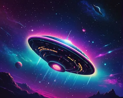 ufo,ufos,space art,saturn,andromeda,galaxy,Conceptual Art,Sci-Fi,Sci-Fi 12