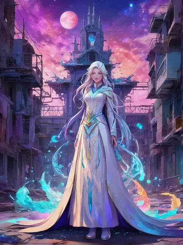 cg artwork,rapunzel,aurora,zodiac sign libra,libra,fantasy picture,fantasia,blue enchantress,white temple,elsa,sultana,priestess,fantasy portrait,the snow queen,white rose snow queen,honolulu,opal,guilinggao,goddess of justice,astral traveler,Illustration,Realistic Fantasy,Realistic Fantasy 20