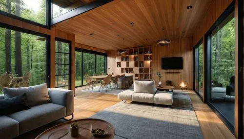 forest house,the cabin in the mountains,livingroom,cabin,living room,sunroom,interior modern design,bohlin,modern living room,log home,log cabin,small cabin,treehouses,house in the forest,timber house,family room,interior design,tree house,modern room,wood window,Photography,General,Realistic