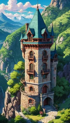 summit castle,castle keep,knight's castle,fairy tale castle,castel,castle,meteora,medieval castle,castletroy,fairytale castle,castle bran,castlelike,new castle,ghibli,castleguard,press castle,studio ghibli,highstein,burg,castledawson,Illustration,Japanese style,Japanese Style 03