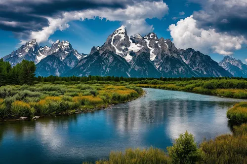 grand teton,teton,grand tetons,mountainous landscape,patagonia,beautiful landscape,mountain range,landscape background,landscape mountains alps,mountain landscape,landscapes beautiful,snake river,mountainous landforms,giant mountains,united states national park,background view nature,the landscape of the mountains,mountain ranges,mountain valleys,nature landscape,Art,Classical Oil Painting,Classical Oil Painting 37