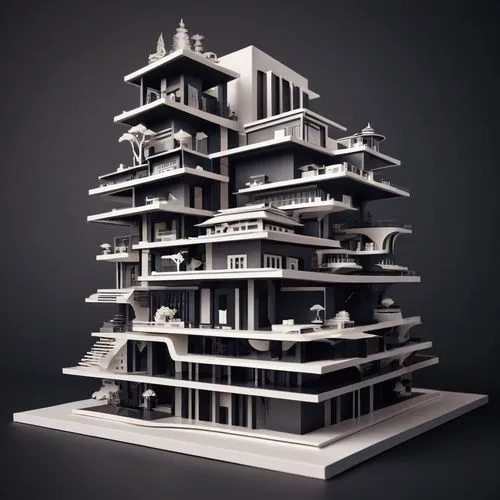 chortens,model house,dolls houses,multistorey,asian architecture,miniature house,3d model,ziggurat,miniaturist,hashima,voxel,kimmelman,kirrarchitecture,unbuilt,3d render,residential tower,edifices,mcmansion,stone pagoda,highrise,Unique,Paper Cuts,Paper Cuts 04