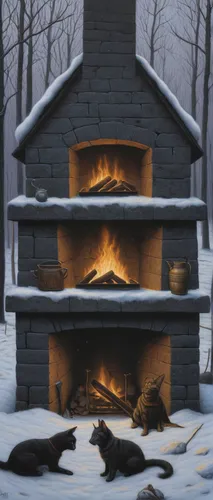 wood stove,fireplaces,winter animals,wood-burning stove,warm and cozy,log fire,christmas fireplace,fire place,fireplace,warmth,snow shelter,winter house,yule log,charcoal kiln,warming,fireside,domestic heating,pizza oven,hygge,log home,Conceptual Art,Daily,Daily 30