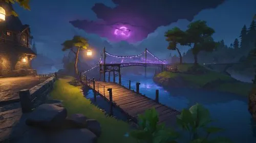 adventure bridge,hangman's bridge,viola bridge,wooden bridge,scenic bridge,dusk,dragon bridge,angel bridge,harborwalk,undock,sinkala,sansar,barrayaran,ravine,bridge,the mystical path,flooded pathway,docks,development concept,wooden pier