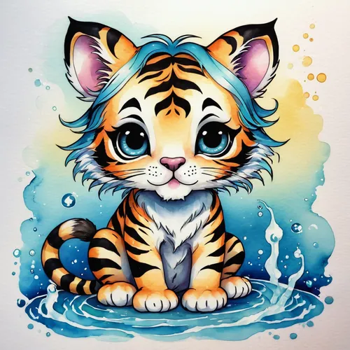 asian tiger,bengal,tiger cat,tiger cub,bengal tiger,tiger,tigerle,a tiger,bengal cat,watercolor cat,tigers,siberian tiger,blue tiger,tiger png,royal tiger,bengalenuhu,tiger head,glass painting,young tiger,amurtiger,Illustration,Abstract Fantasy,Abstract Fantasy 10