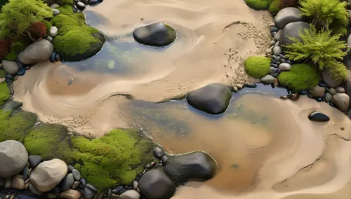 swampy landscape,water scape,relief map,underwater landscape,moss landscape,watersheds,Conceptual Art,Daily,Daily 32