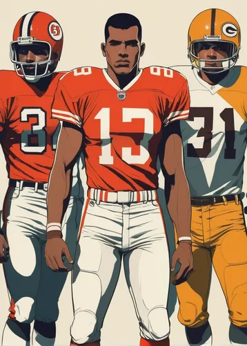 Create vintage-style NFL uniforms inspired by 1960s fashion.,gridiron football,national football league,the bears,six-man football,international rules football,american football,eight-man football,spo