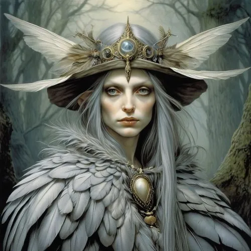 elenore,fantasy portrait,saturnyne,sorceress,sorceror,elfland,galadriel,elven,fantasy art,dark elf,the enchantress,faerie,priestess,heroic fantasy,the snow queen,undine,velika,thorhild,vaivara,faery,Illustration,Realistic Fantasy,Realistic Fantasy 14