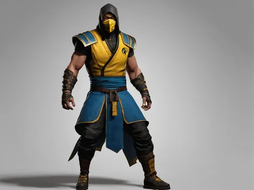 assassin,martial arts uniform,male character,mercenary,dark blue and gold,cartoon ninja,aa,dodge warlock,cyclops,scorpion,male mask killer,yellow and blue,aesulapian staff,tangelo,grenadier,game character,yellow and black,swordsman,monk,kadala,Art,Classical Oil Painting,Classical Oil Painting 41