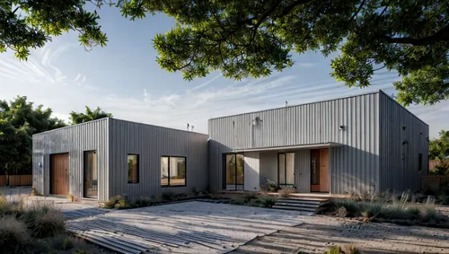 modern house ,white walls to be cladded in dark grey corrugated sheeting,timber house,dunes house,metal cladding,cubic house,inverted cottage,modern house,archidaily,wooden house,frame house,prefabric