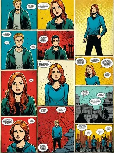 Design a fun comic page for a youth magazine.,comic panel showing different panel panels, with the title in it,comic speech bubbles,superhero comic,pixton,buffyverse,marvel comics,newsarama,Illustrati