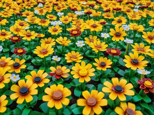 blanket of flowers,australian daisies,blanket flowers,flower carpet,sea of flowers,barberton daisies,field of flowers,african daisies,sun daisies,colorful daisy,rudbeckia,yellow daisies,sand coreopsis,daisies,flower field,flowers field,colorful flowers,daisy flowers,osteospermum,marigolds,Photography,General,Realistic
