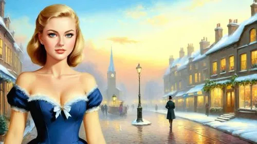 celtic woman,the snow queen,blonde woman,cendrillon,snow scene,paris clip art