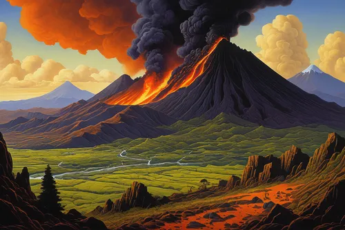 volcanic landscape,volcanos,volcanism,volcanic field,volcano,gorely volcano,volcanoes,types of volcanic eruptions,active volcano,calbuco volcano,volcanic activity,volcanic landform,volcanic eruption,krafla volcano,volcanic,the volcano avachinsky,stratovolcano,fire mountain,the volcano,shield volcano,Conceptual Art,Daily,Daily 33