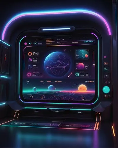 car dashboard,dashboard,ufo interior,car radio,mercedes interior,jukebox,3d car wallpaper,80's design,futuristic,futuristic landscape,neon lights,cinema 4d,spaceship space,spaceship,neon light,futuristic car,user interface,space voyage,mercedes steering wheel,80s,Art,Artistic Painting,Artistic Painting 21