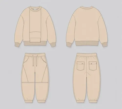 garments,a uniform,jeans pattern,garment,neutral color,loungewear,Photography,General,Realistic