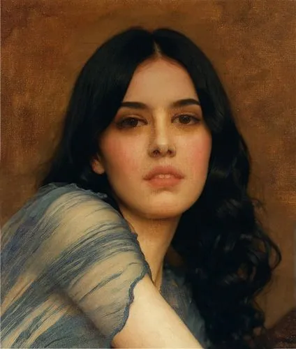 khnopff,malalai,kommuna,kahlo,vintage female portrait,portrait of a girl