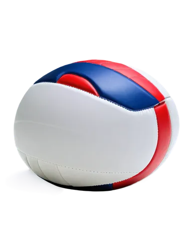 Volleyball, sports equipment, white leather, panels stitched together, inflated, shiny surface, bright colors, detailed texture, lying on floor, side view, soft focus, warm lighting, 3/4 composition, 