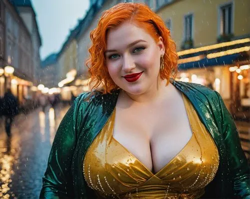 hallia venezia,the blonde in the river,soprano,velvet elke,plus-size model,greta oto,femme fatale,dita,burlesque,girl on the river,rusalka,della,green dress,water nymph,florentine,retro woman,christmas woman,golden rain,vada,crocodile woman,Photography,Documentary Photography,Documentary Photography 01