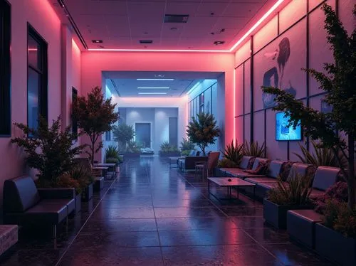 lobby,hotel lobby,hallway,atriums,3d render,corridors,hallway space,aesthetic,corridor,render,ambience,indoor,hotel riviera,ambient lights,hotel hall,environments,3d rendering,neon arrows,neon coffee,3d rendered