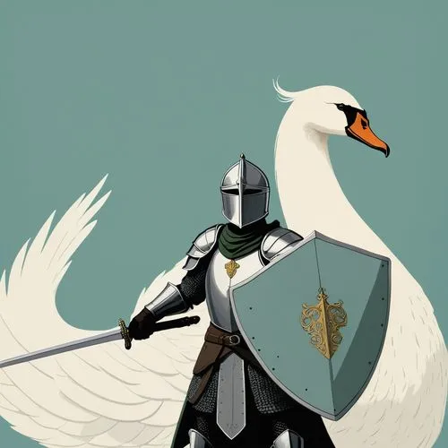 knight,knight armor,falconer,silver seagull,paladin,crusader,white eagle,excalibur,trumpet of the swan,the sandpiper general,kelp gull,imperial eagle,cape gull,cullen skink,sea swallow,araucana,pelican,guard,armored animal,pall-bearer,Illustration,Japanese style,Japanese Style 08