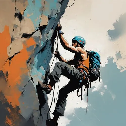 Rock climber with cool background,nightwing,volador,deathstroke,rock climber,men climber,cent,ferrata,flagman,teal and orange,aquaman,strider,belayer,rock climbing,icarus,ilaje,rockclimbing,superhero 