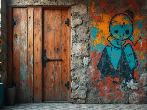 creepy doorway,degrazia,graffiti,painted wall,grafitti,rusty door,wall paint,urban street art,graffitti,graffiti art,streetart,graffito,garden door,calaveras,doorkeeper,grafite,wall painting,old door,wooden door,blue door,Photography,General,Realistic