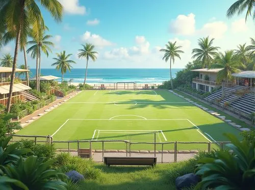 soccer field,tennis court,football pitch,honolulu,football field,waikiki,athletic field,lanikai,tropical beach,beach volleyball,ballcourt,baseball field,kukui,shorecrest,beachvolley,schoolyard,playing field,tropics,beach sports,volleyball,Photography,General,Realistic