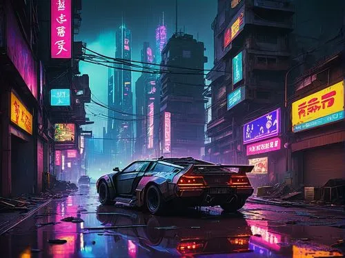 toyota ae85,cyberpunk,3d car wallpaper,shanghai,tokyo city,tokyo,toyota supra,nissan,mazda rx-7,toyota,shinjuku,neon arrows,80's design,taipei,toyota ft-hs,nissan skyline,futuristic,urban,cityscape,elektrocar,Art,Classical Oil Painting,Classical Oil Painting 34