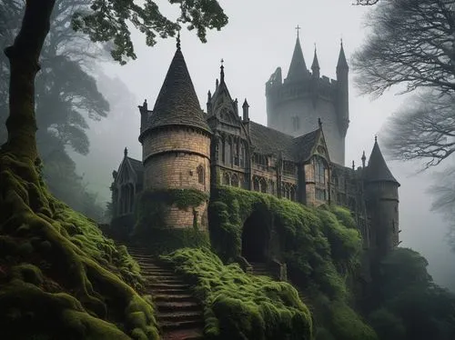 fairytale castle,fairy tale castle,hogwarts,fairy tale castle sigmaringen,castle of the corvin,ghost castle,haunted castle,gothic style,fairy tale,medieval castle,a fairy tale,castles,hohenzollern castle,fairytale,castle,house in the forest,dracula castle,witch's house,gothic,castlelike,Illustration,Realistic Fantasy,Realistic Fantasy 29