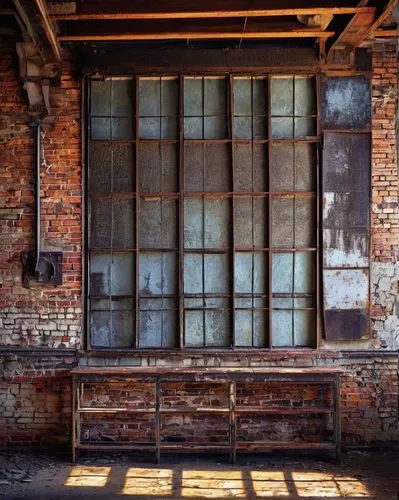 old windows,brickyards,old window,wooden windows,row of windows,old door,loading dock,steel door,old factory,brickworks,windows,empty factory,abandoned factory,wood window,rusty door,iron door,old factory building,industrial ruin,warehouse,old brick building,Photography,Black and white photography,Black and White Photography 09