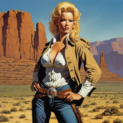 marylyn monroe - female,desert rose,retro women,blonde woman,western film,retro woman,woman holding gun,american frontier,cowgirl,arid land,western,heidi country,cowgirls,ford thunderbird,ann margaret,girl with a gun,girl with gun,maureen o'hara - female,annemone,desert background