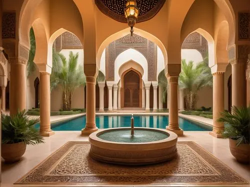 riad,hammam,hamam,amanresorts,inside courtyard,moroccan pattern,marrakesh,morocco,qasr al watan,floor fountain,spa water fountain,luxury bathroom,la kasbah,emirates palace hotel,mihrab,quasr al-kharana,madinat,arabian,marocco,marrakech,Art,Artistic Painting,Artistic Painting 36