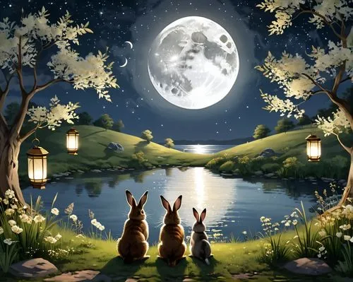 imbolc,my neighbor totoro,the night of kupala,ostara,hares,moonbeams,Photography,General,Realistic