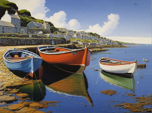 fishing boats,small boats on sea,sailing boats,boat landscape,rowing boats,wooden boats,rowboats,boats in the port,row boats,boats,waterford,carol colman,donegal,isles of scilly,ireland,scilly,cornwall,coastal landscape,galway hooker,bretagne,Conceptual Art,Sci-Fi,Sci-Fi 21