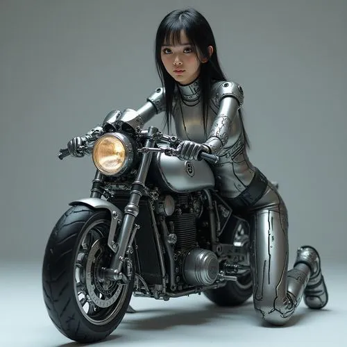 heavy motorcycle,cafe racer,tatari,brakewoman,motorcycle,animetal