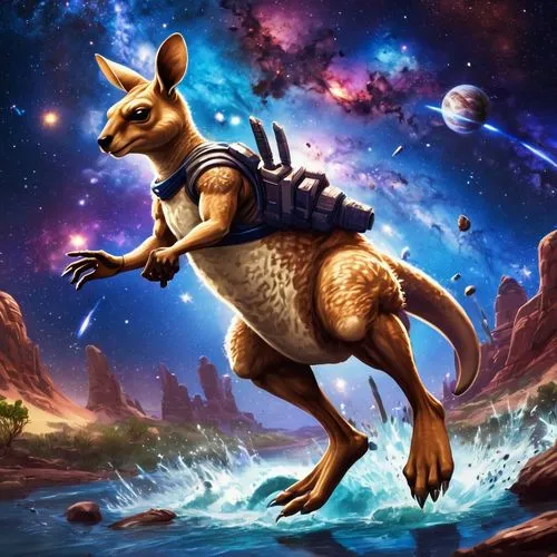 cangaroo,kangaroo,landmannahellir,marsupial,aardvark,armadillo,macropus giganteus,uintatherium,terrestrial animal,triceratops,macropus rufogriseus,bazlama,cynorhodon,kobold,capricorn,atlas squirrel,australian wildlife,loukaniko,dinosaruio,stegosaurus,Conceptual Art,Fantasy,Fantasy 26