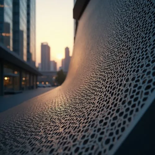 9 11 memorial,honeycomb structure,wire mesh,heatherwick,perforations,mutina,perforated,grating,surfaces,square bokeh,water wall,wave pattern,knurled,wall panel,perforation,soumaya museum,facade panels,cube surface,parametric,sand seamless,Photography,General,Realistic