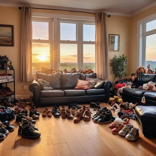 the living room of a photographer,used shoes,holding shoes,hiking shoes,hiking boots,shoe cabinet,sneakers,hiking boot,downhill ski boot,ski boot,livingroom,living room,shoe store,shoes,teenager shoes,winter shoes,bonus room,great room,children's shoes,family room,Photography,General,Realistic