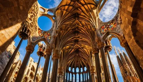 sagrada familia,gaudi,sagrada,triforium,gaudi park,cathedral,cathedrals,batalha,organ pipes,cathedra,barcelona,expiatory,the cathedral,spires,bcn,eixample,duomo,san galgano,pedrera,vaults,Conceptual Art,Fantasy,Fantasy 18