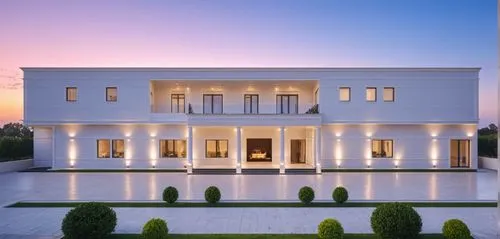 A luxurious classical villa having a glass facade with mouldings and lights with a beautiful along with a human and car in the porch,luxury home,mansion,luxury property,mansions,beautiful home,dreamho